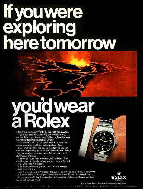 manifesti pubblicitari vintage rolex|rolex ads from the 1970s.